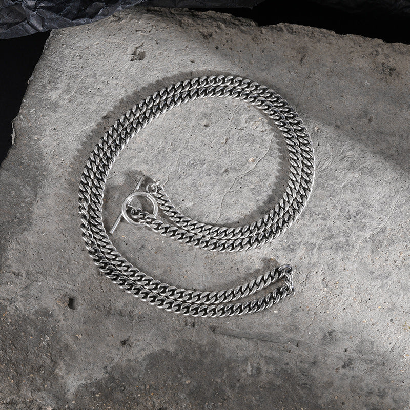 Collier pour femmes Ins Hip Hop 925 en argent Sterling entrée européenne et américaine Lux personnalité de Niche