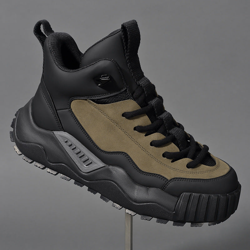 Chaussures pour hommes à plateforme haute, respirantes et légères