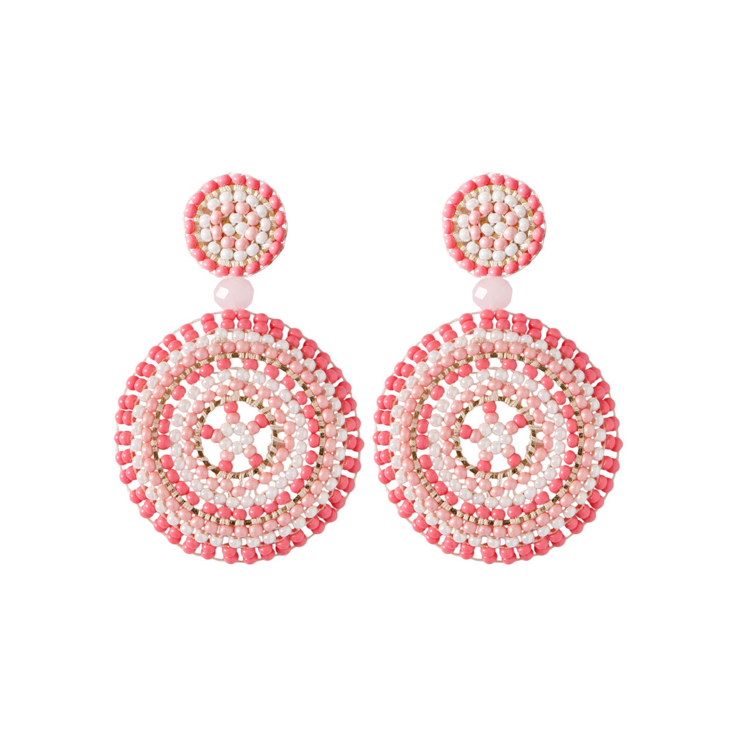 Pendientes de cuentas tejidos a mano, ligeros, de estilo étnico retro