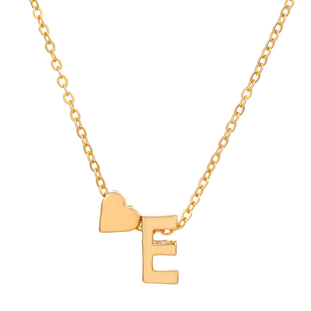 European And American Fashion Love 26 English Letter Simplicity Necklace