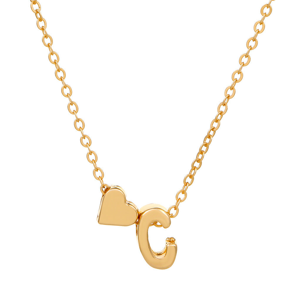 European And American Fashion Love 26 English Letter Simplicity Necklace