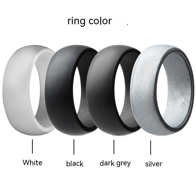 Bague en gel de silice, bague de sport pour hommes, bague de mariage pour couple