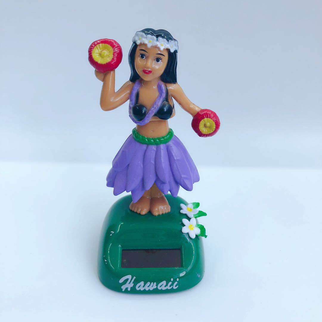 Accessoires de voiture pour fille hawaïenne, balançoire solaire