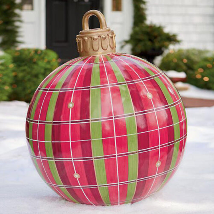 Boules de noël décorations d'arbre de noël, jouets gonflables d'ambiance extérieure pour la maison, boule cadeau de noël