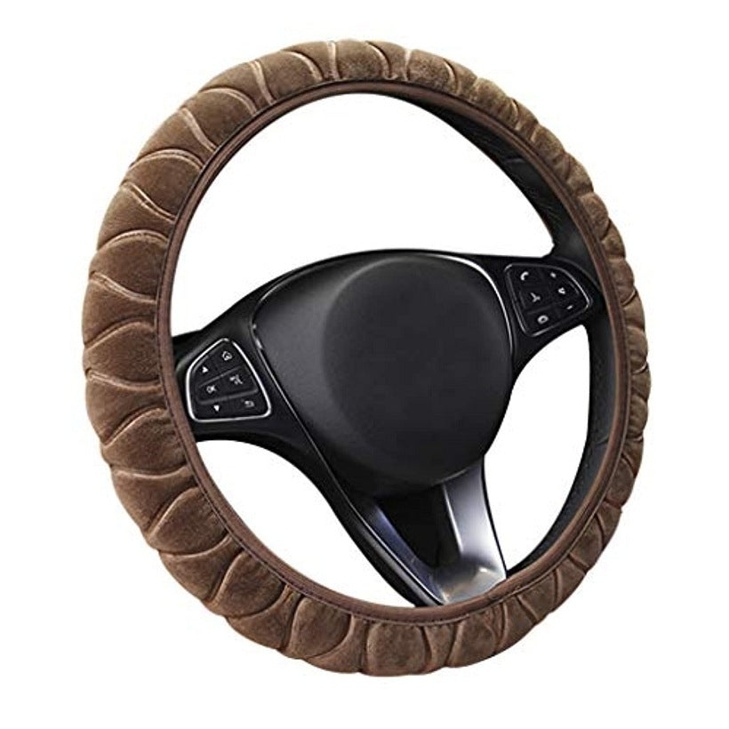 Winter Short Plush Warmth Steering Wheel Non Slip Cover