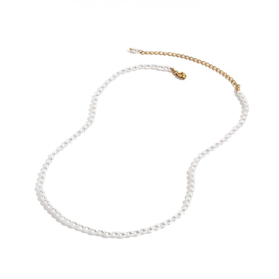Niche Ins Style Oval Shell Pearl And Pearl Necklace Simple All-match Clavicle Chain