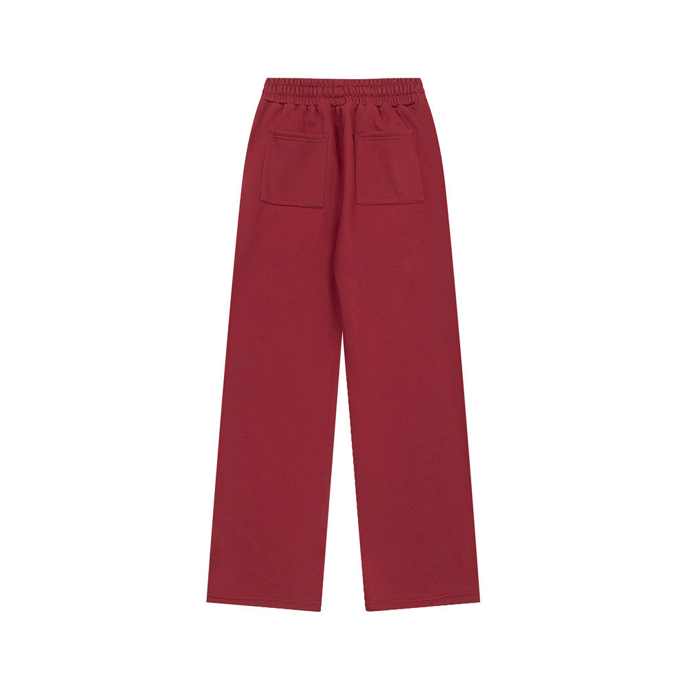English Letter Floral Print Casual Pants