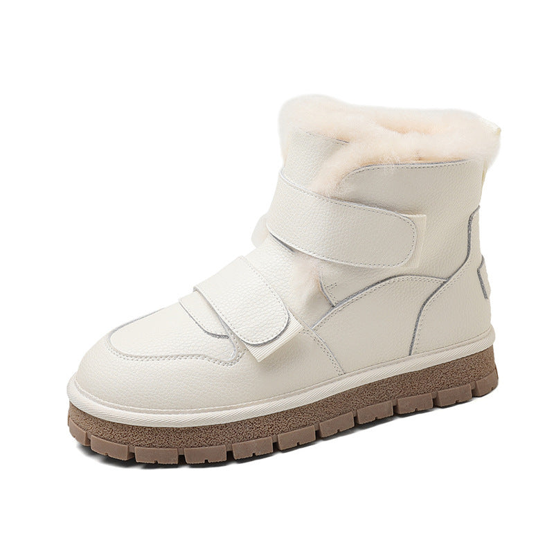 Nouvelles chaussures épaisses doublées de polaire pour femmes