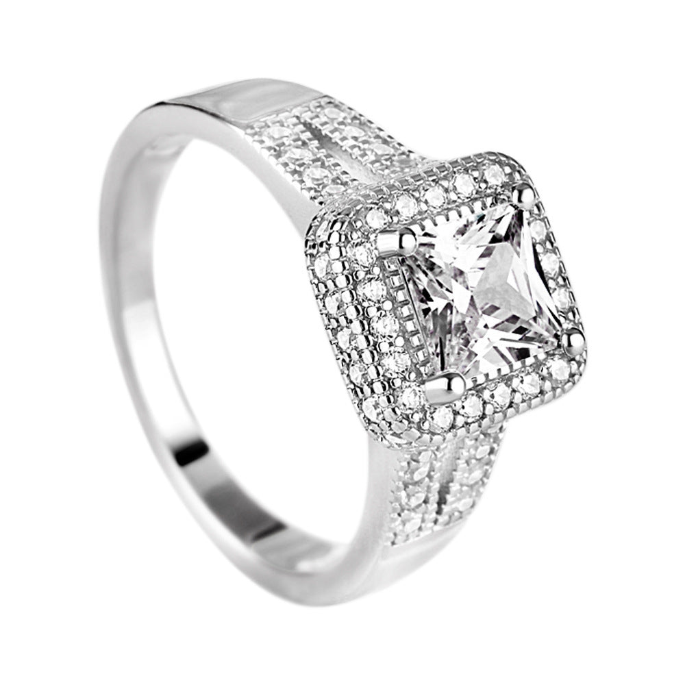 Women's S925 Silver Zircon Ring