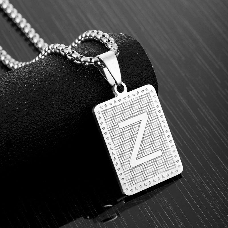 Women's Letter Fashion Stainless Steel Pendant Necklace