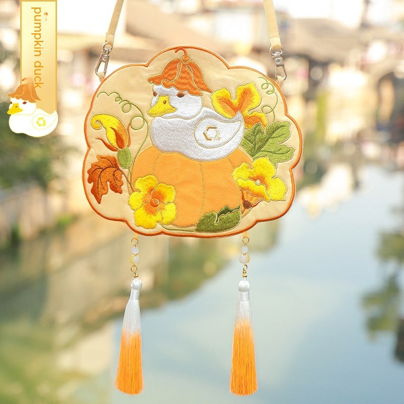 Sac à vêtements chinois Han, sac à bandoulière brodé de Style Antique