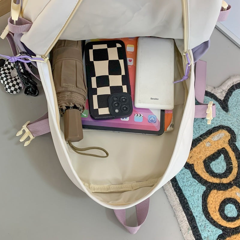 Sac à dos simple pour femme Sac à dos de grande capacité
