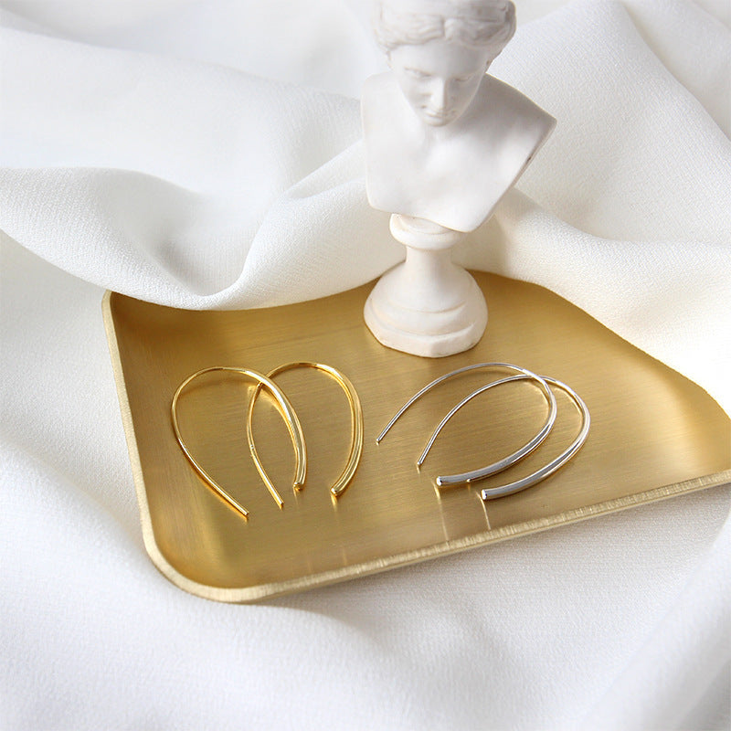 Boucles d'oreilles en argent sterling S925 en forme de U