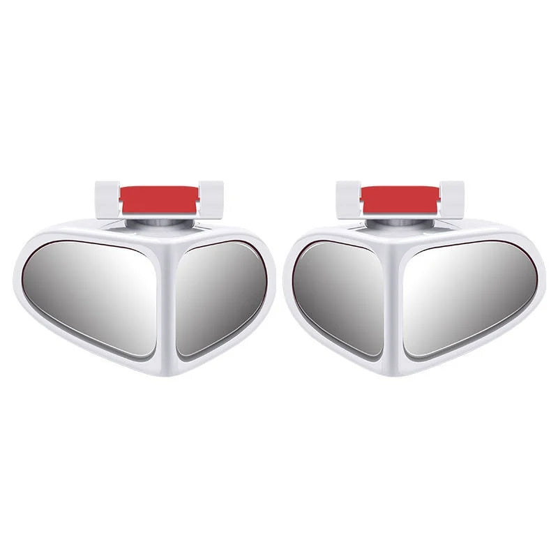 Petit rétroviseur rond de voiture, rétroviseur grand angle pour roues avant et arrière, rétroviseur auxiliaire double face, rétroviseur latéral grand angle réglable à 360 ° pour voiture