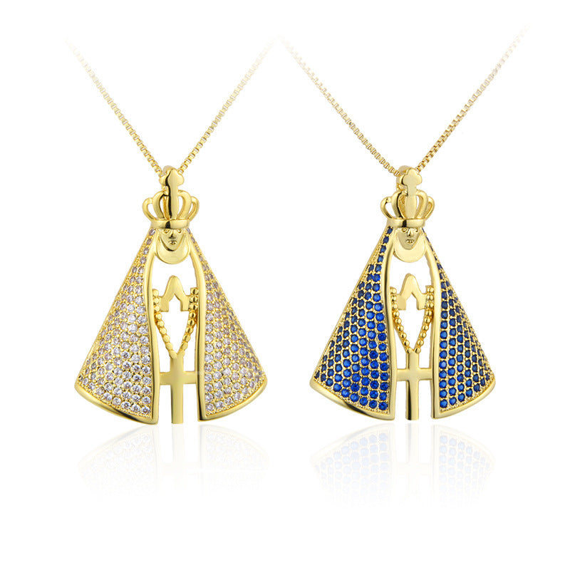 Minimalist Retro Zircon Pendant Maria Necklace