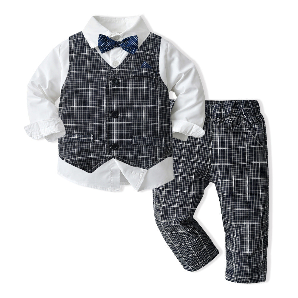 Ensemble trois pièces pour enfants, vêtements d'automne pour garçons