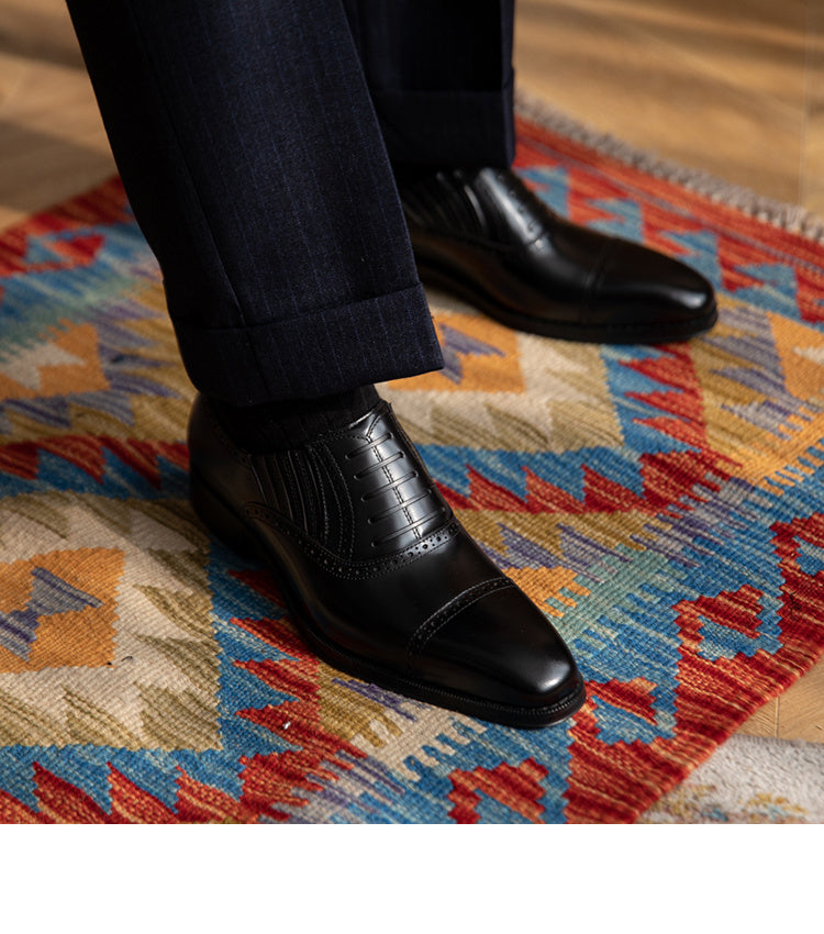 Chaussures formelles de déplacement en cuir de vache pour hommes