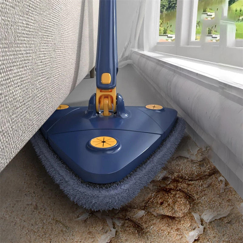 Vadrouille triangulaire extensible à 360 degrés, vadrouille de nettoyage réglable et rotative à 360 Cm pour baignoire, carrelage, sol, mur, vadrouille de nettoyage en profondeur