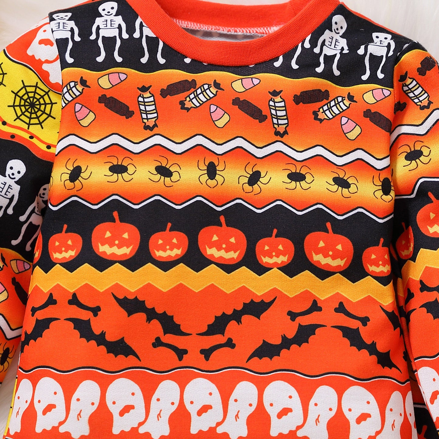 Conjunto de Halloween para niños con estampado lindo y creativo