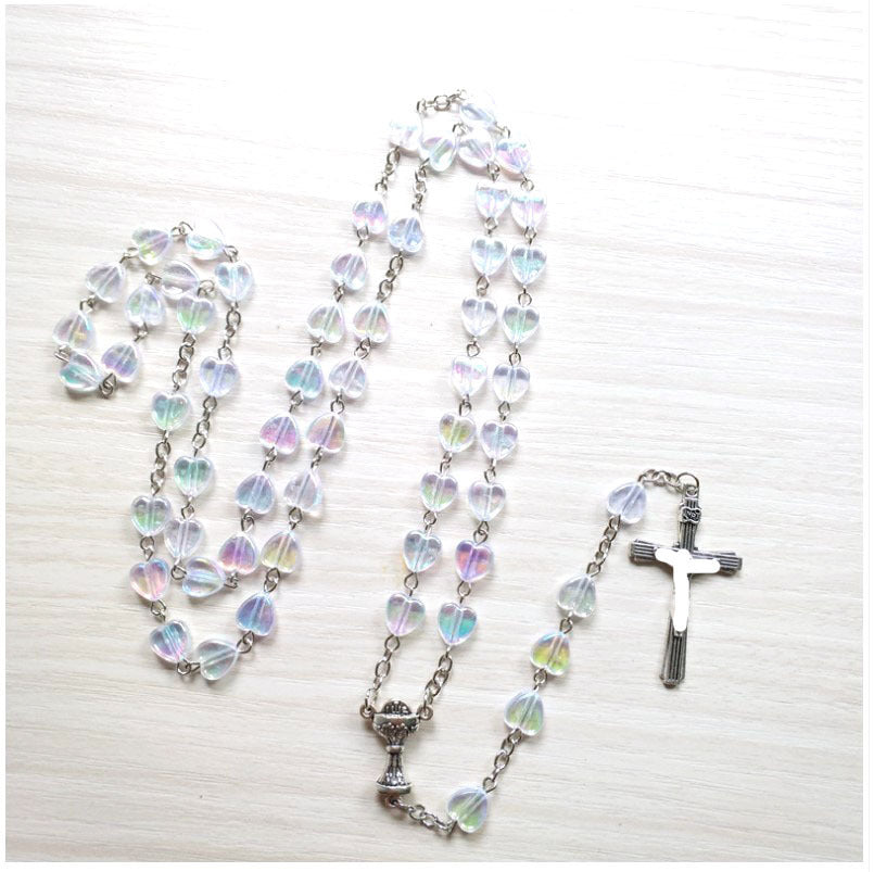 Korean Version Dual Color Plated Cross Necklace Minimalist