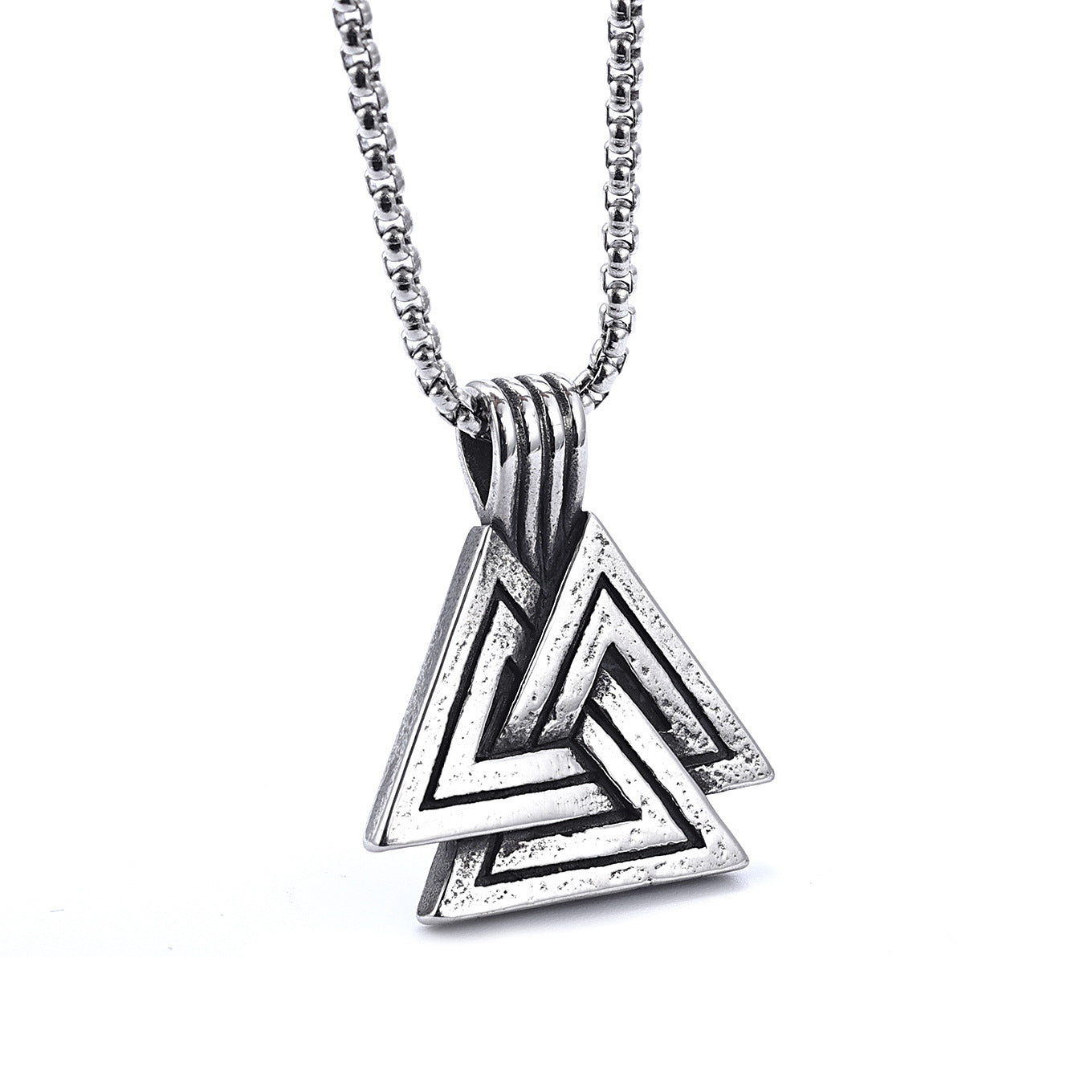 Pendentif triangle viking polyvalent en acier inoxydable