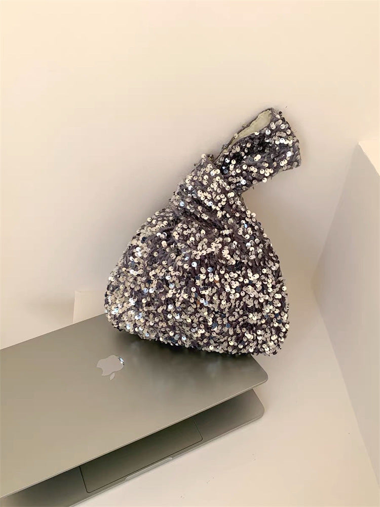 Sac de poignet à paillettes exquis et polyvalent coréen Ins