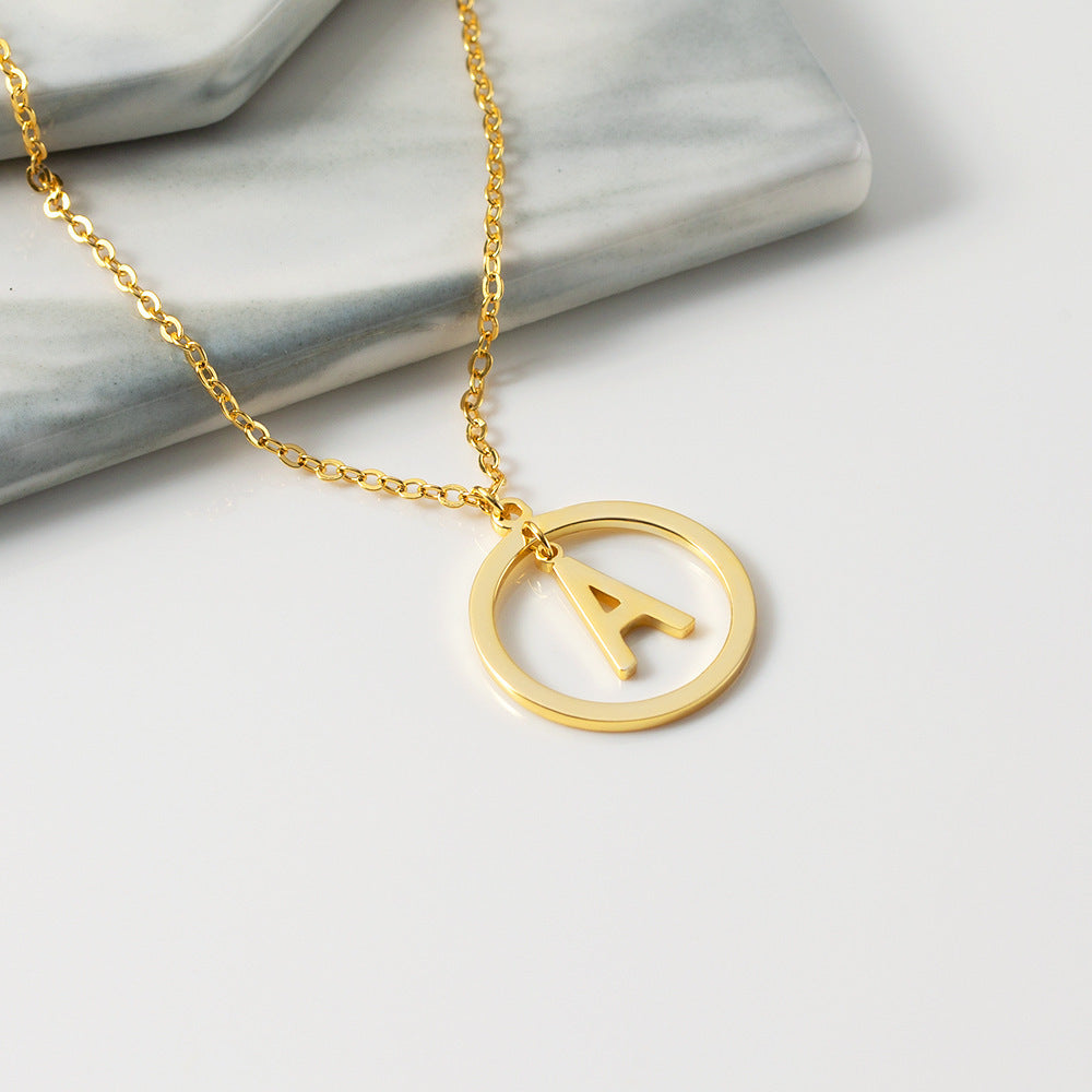 Copper Fashion Versatile Letter Necklace
