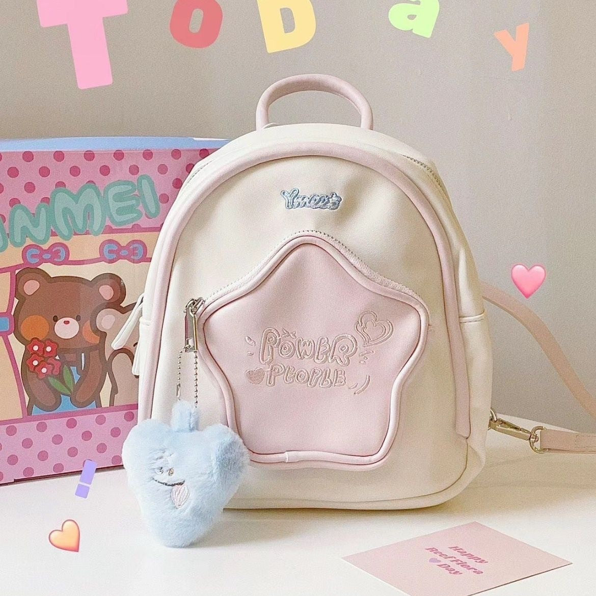 Mochila con estrella de cinco puntas Lindo viaje diario