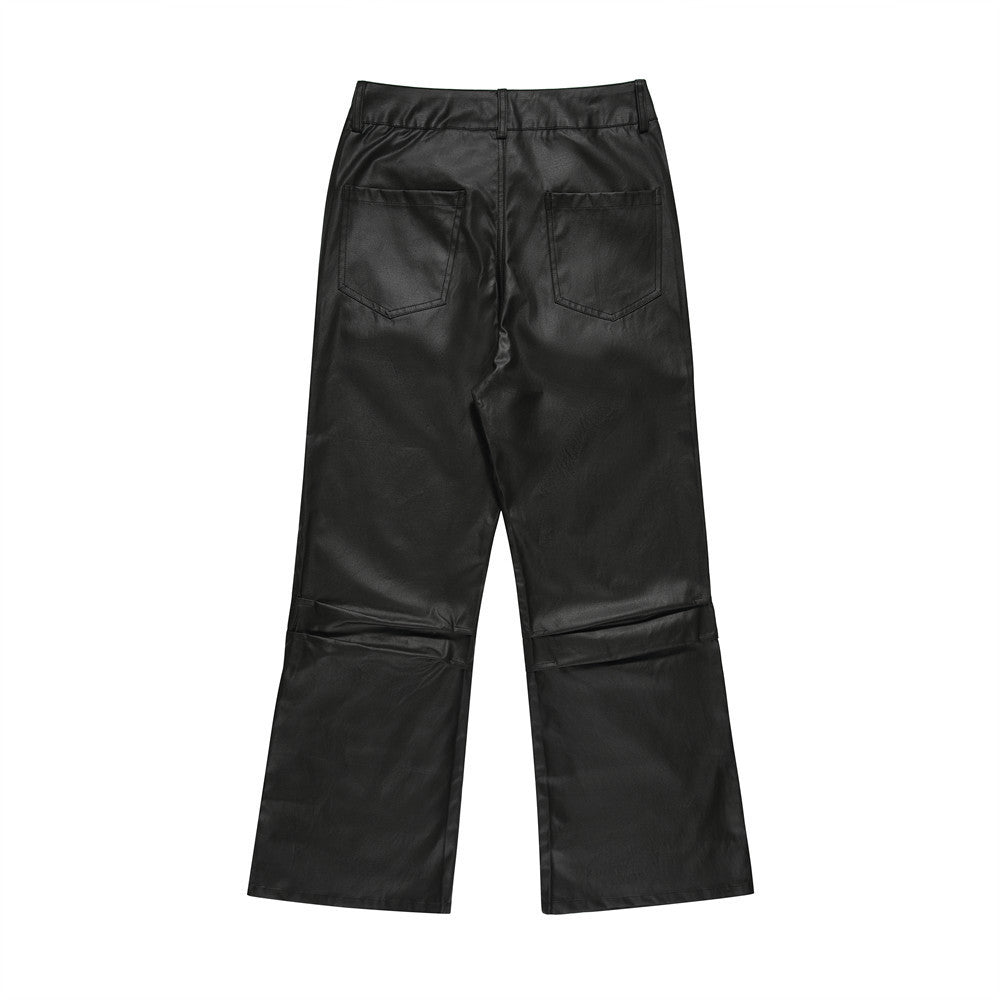 Men's Design Pleated Casual Loose-fitting Wide-leg Trousers