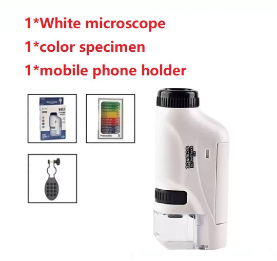 Microscopio óptico portátil de mano para niños, juguete, Mini criatura