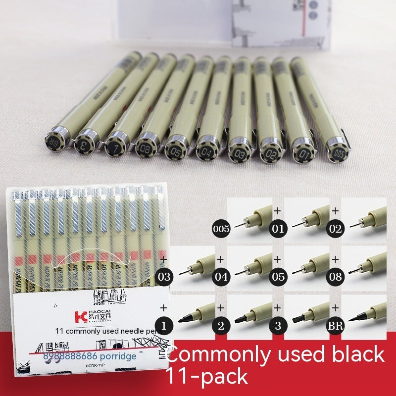 Stylo à aiguille à crochet uniquement pour l'art, dessin peint à la main, stylo à croquis