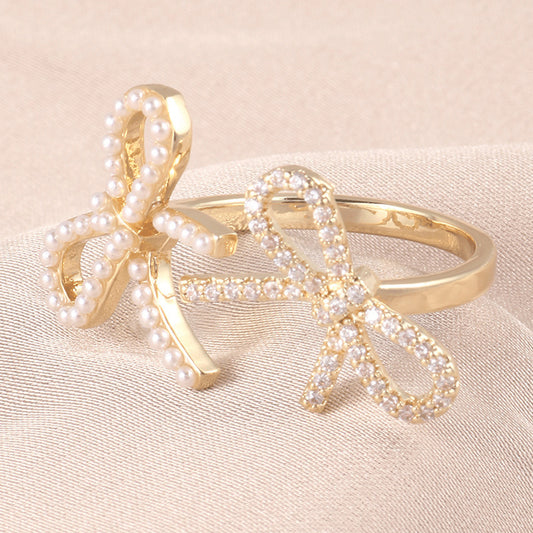 Fashion Trend Unique Bow Ring Design For Women