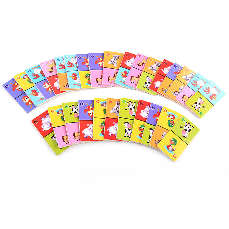 Solitaire en bois Animal Domino Kids