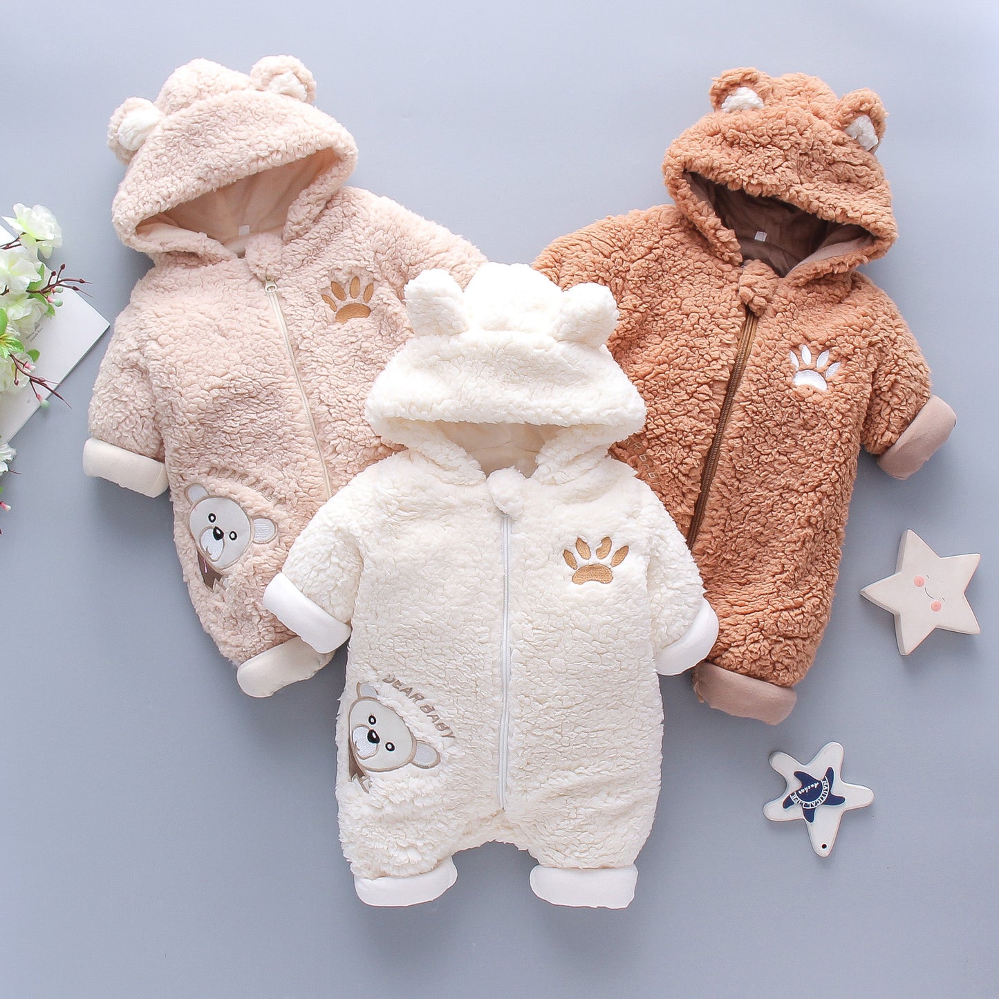 Vêtements d'hiver en coton pour bébé garçon et fille