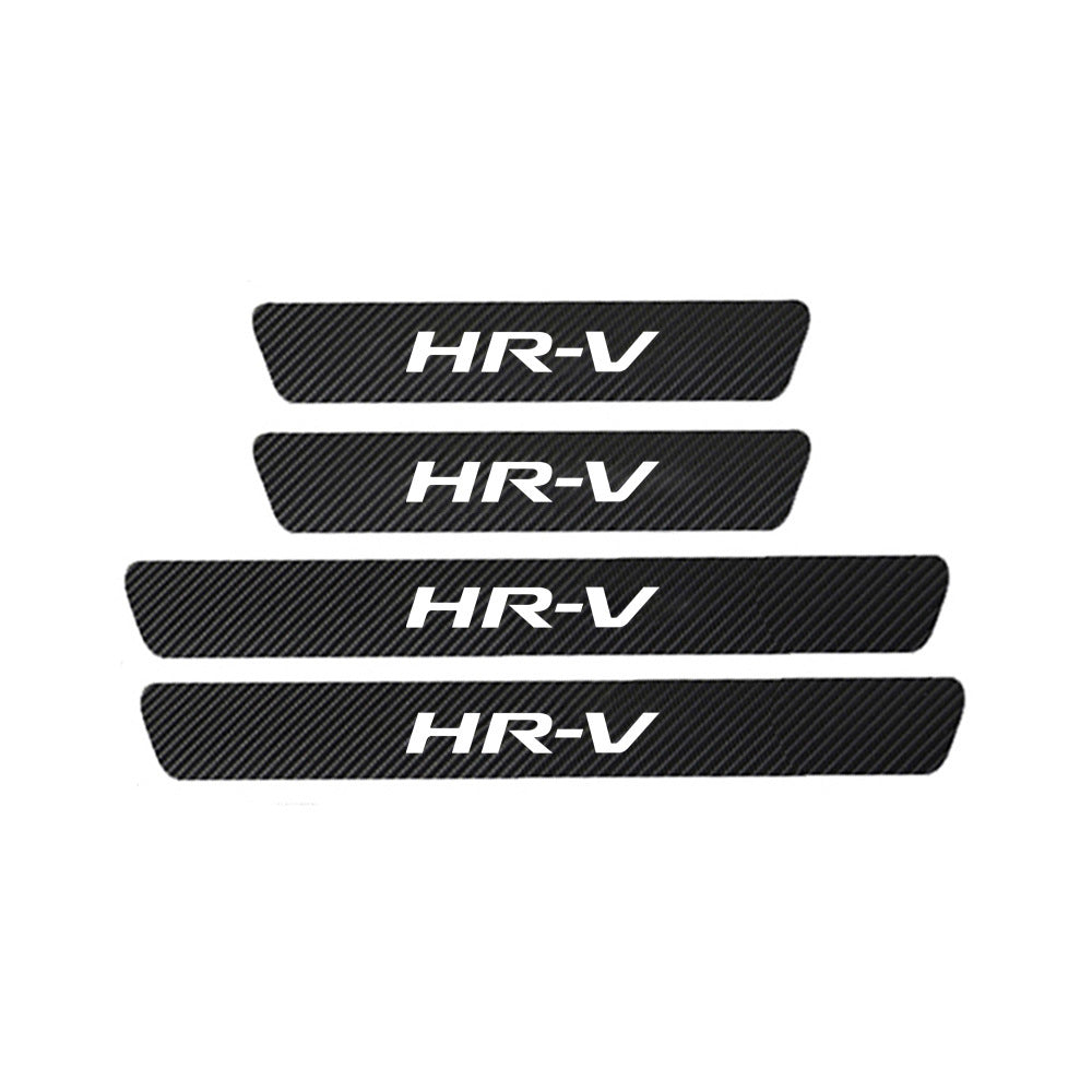 Creative Letter Carbon Fiber Leather Car Threshold Strip