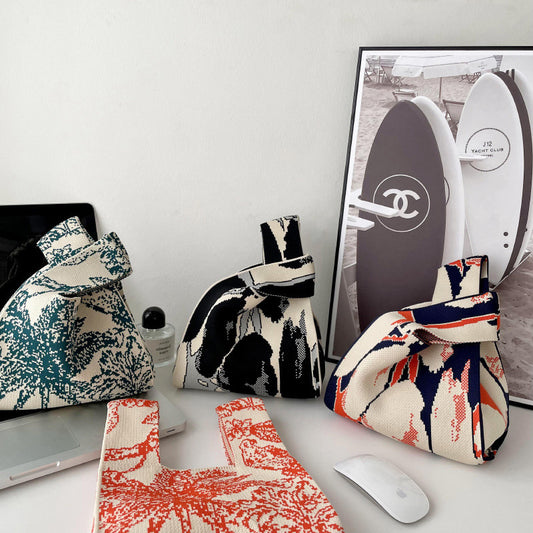 Korean Style All-match Knitted Tote Bag Retro